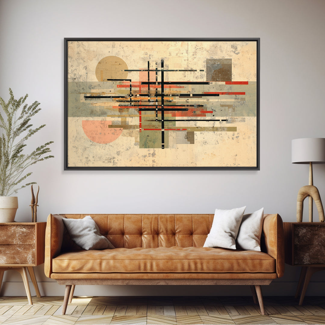 Abstract Subway Map Lines Without Labels Canvas Print, Urban Art, Queer Art, Living Room Decor, Abstract Art, Urban, URB-3x2-56