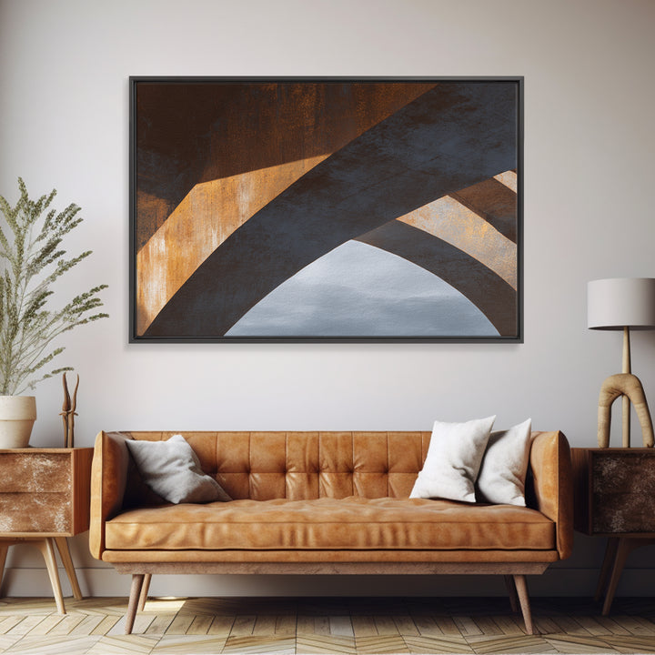 City Bridge Structure Framed Canvas Print, Urban Art, African American Art, Living Room Decor, Fine Art, Urban, Gallery Decor, URB-3x2-86