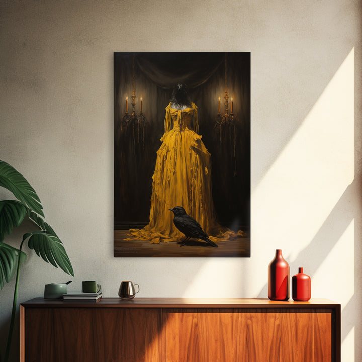 Canary Opera Singer, Victorian Animal Portrait, Halloween Art, Gothic Whimsy Decor, Anthropomorphic Costume Art