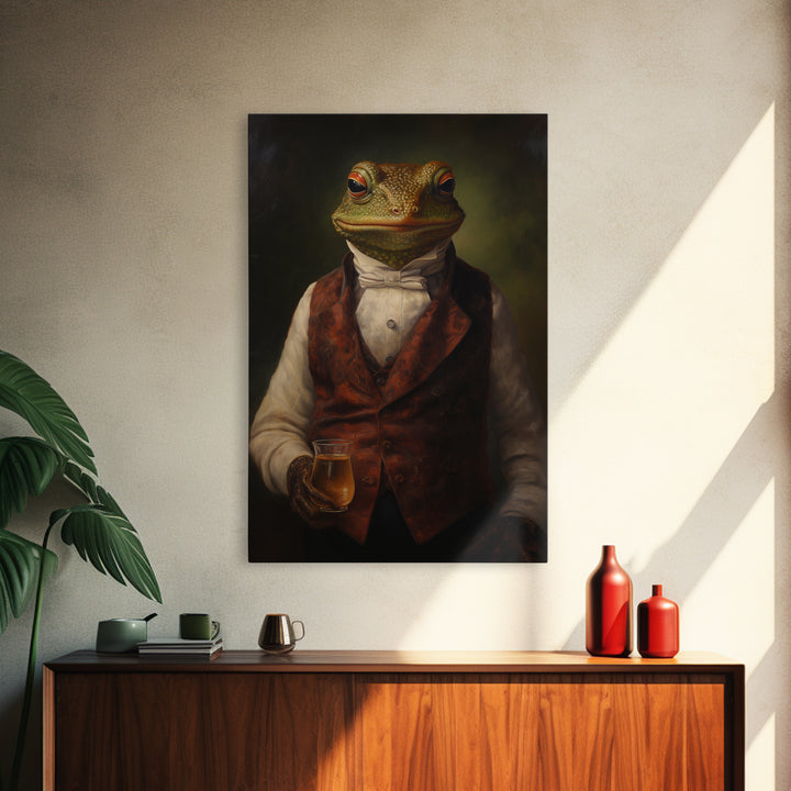 Newt Alchemist, Victorian Animal Portrait, Halloween Art, Gothic Whimsy Decor, Anthropomorphic Costume Art