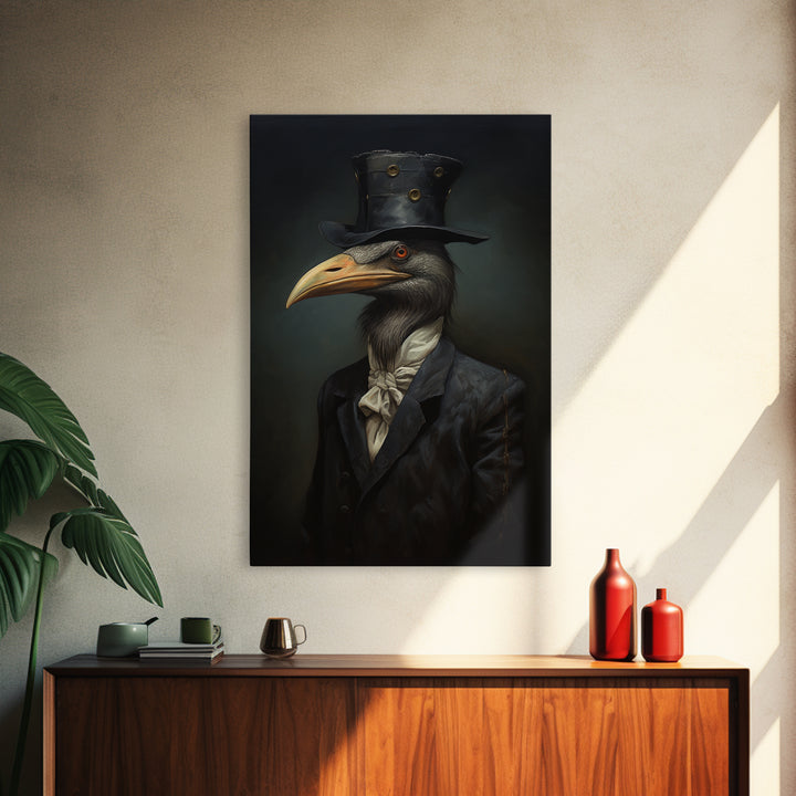 Gull Merchant, Victorian Animal Portrait, Halloween Art, Gothic Whimsy Decor, Anthropomorphic Costume Art