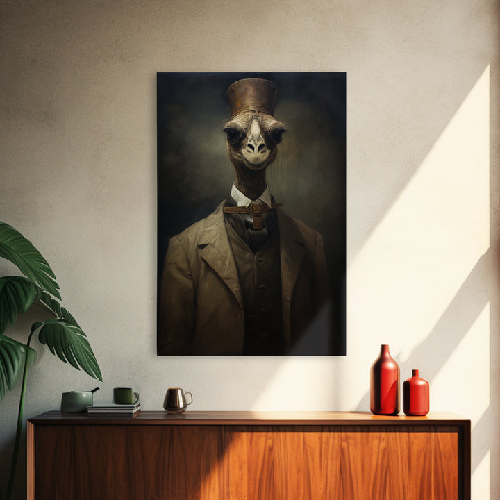 Camel Diplomat, Victorian Animal Portrait, Halloween Art, Gothic Whimsy Decor, Anthropomorphic Costume Art