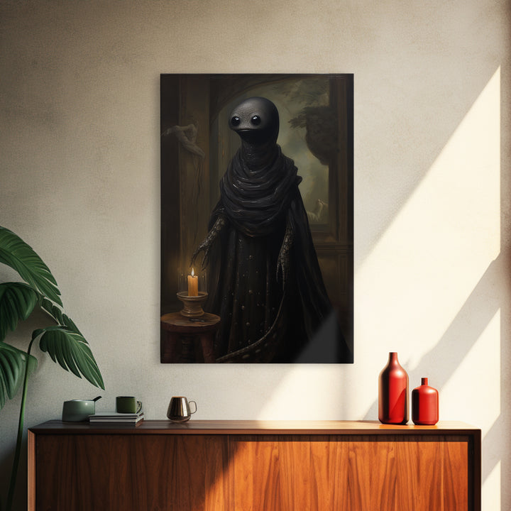 Eel Medium, Victorian Animal Portrait, Halloween Art, Gothic Whimsy Decor, Anthropomorphic Costume Art