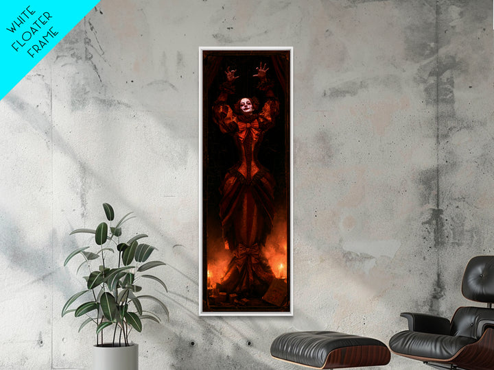 The Marionette Master, Antique Gothic Portrait, Tall Narrow Wall Art, Canvas Print, Gothic Wall Decor, Halloween Portrait Art