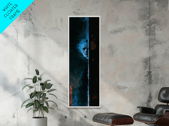 The Lake Phantom, Dark Academia Wall Art, Tall Narrow Wall Art, Framed Canvas Print, Gothic Wall Decor, Halloween Portrait Art