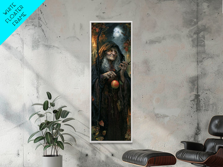 The Orchard Hag, Macabre Victorian Decor, Tall Narrow Wall Art, Canvas Print, Gothic Wall Decor, Halloween Portrait Art, Halloween Wall Art