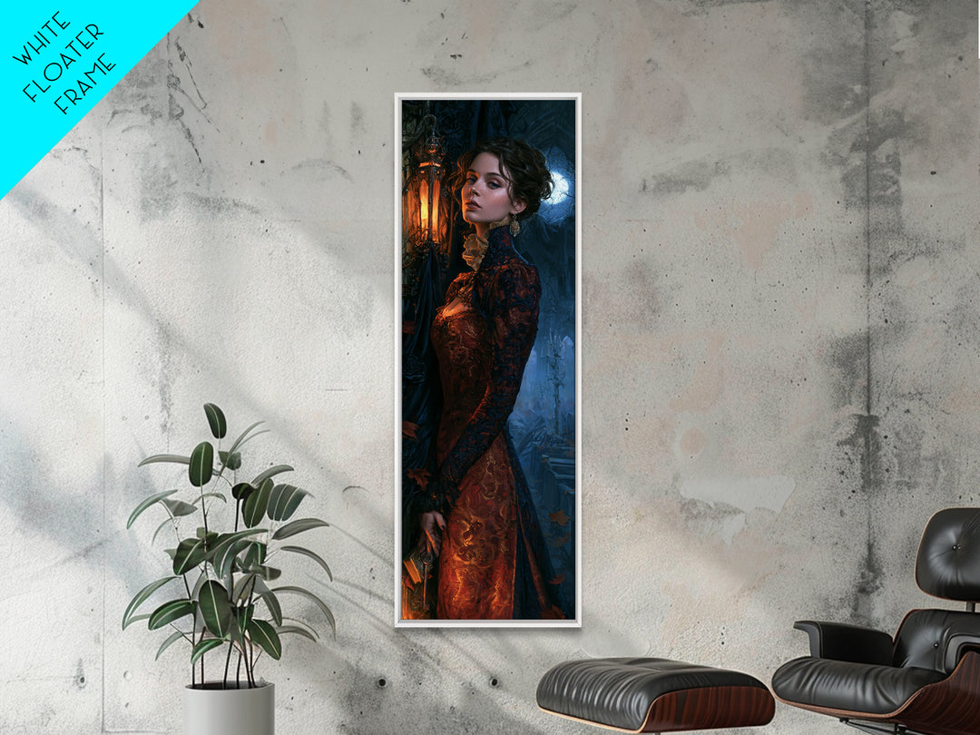 The Overgrown Chapel, Victorian Horror Portrait, Tall Narrow Wall Art, Canvas Print, Gothic Wall Decor, Halloween Portrait Art