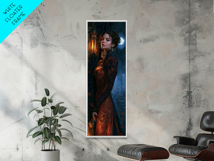 The Overgrown Chapel, Victorian Horror Portrait, Tall Narrow Wall Art, Canvas Print, Gothic Wall Decor, Halloween Portrait Art