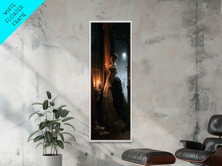 The Haunted Hayride, Macabre Victorian Decor, Tall Narrow Wall Art, Canvas Print, Gothic Wall Decor, Halloween Portrait Art