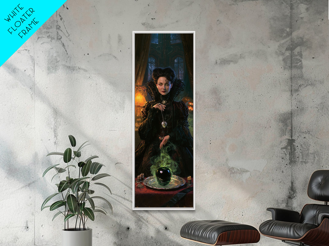 The Poisoned Apple, Victorian Horror Portrait, Tall Narrow Wall Art, Canvas Print, Gothic Wall Decor, Halloween Portrait Art
