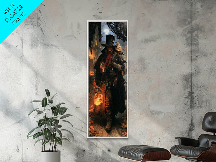 The Soul Collector, Victorian Gothic Art, Tall Narrow Wall Art, Framed Canvas Print, Gothic Wall Decor, Halloween Portrait Art