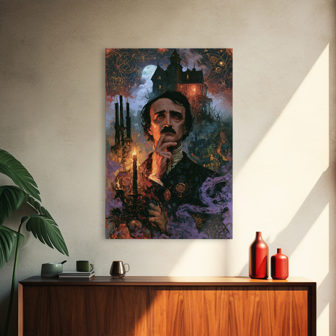 The Last House At The World'S Edge, Macabre Victorian Decor, Vertical Wall Art, Canvas Print, Gothic Wall Decor, Halloween Portrait Art
