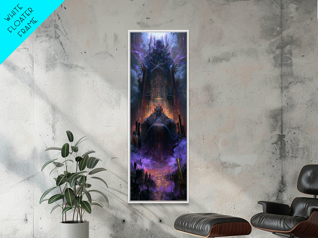 The Dreaming Priest Of The Outer Gate, Dark Academia Wall Art, Tall Narrow Wall Art, Framed Canvas Print, Gothic Wall Decor