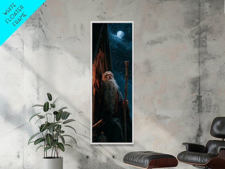 The Star-Seer Of Black Dunwich, Antique Gothic Portrait, Tall Narrow Wall Art, Canvas Print, Gothic Wall Decor, Halloween Portrait Art