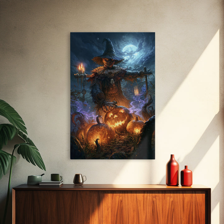 The Harvest Of The Eldritch Field, Lovecraftian Portrait Art, Vertical Wall Art, Framed Canvas Print, Gothic Wall Decor, Halloween Decor