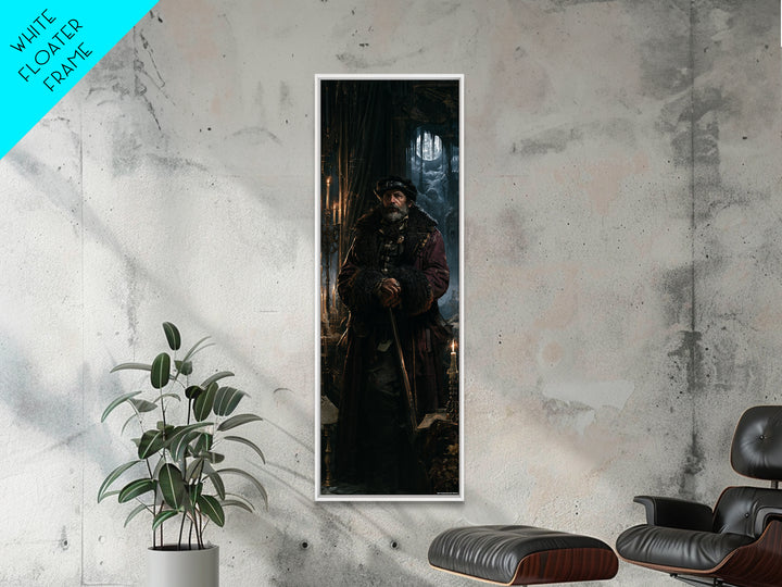 The Midnight Gamekeeper, Victorian Werewolf Portrait, Tall Narrow Canvas Print, Antique Style Decor, Gothic Wall Decor, Classic Monster Art