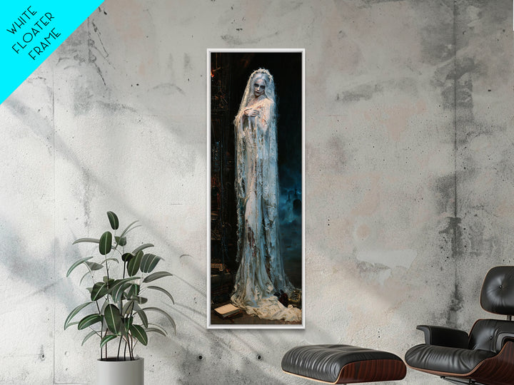 The Storm-Stitched Bride, Victorian Monster Portrait, Tall Narrow Canvas Print, Gothic Home Decor, Canvas Print, Classic Monster Art