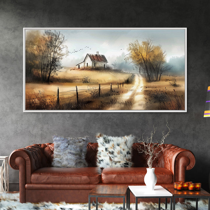 Prickly Pear Cactus Blooming in Desert Sunset, Eye-catching Framed Canvas Print for Living Room, Boho Wall Art, Floral Decor