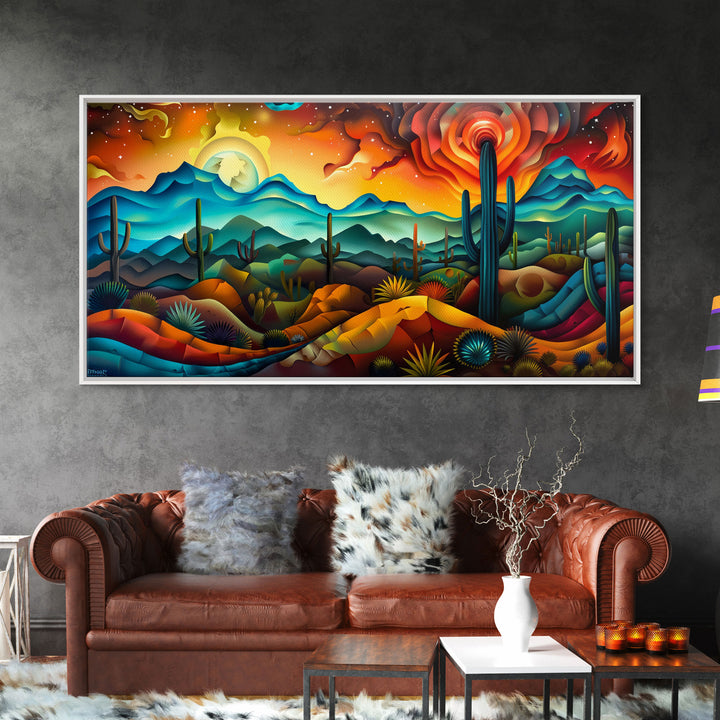 Majestic Misty Mountain Landscape Beautiful Framed Canvas Print, Perfect for Living Room Art, Rustic Bedroom Decor, Wildlife Wall Art