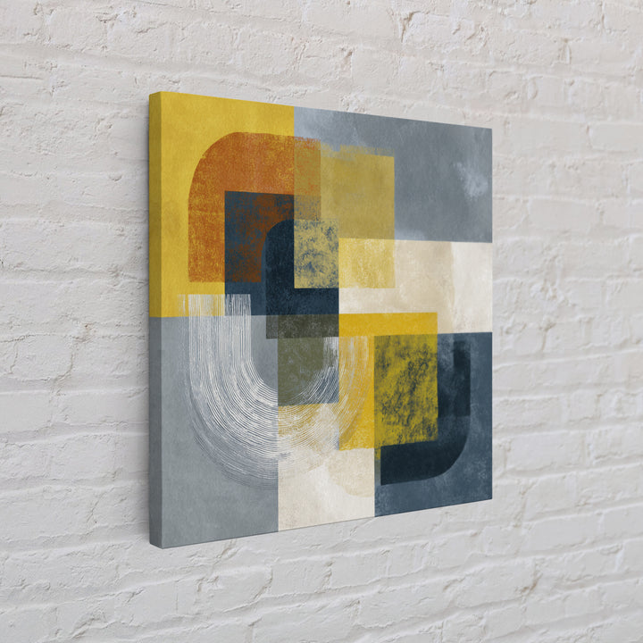Statement Abstract with Bold Layered Brushwork Framed Canvas Print, Wall Art, Modern Decor, Living Room Decor, Abstract Art, WAL-1x1-1