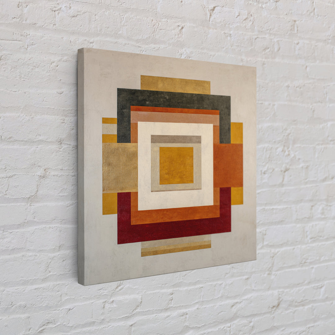 Modern Geometric Composition for Living Spaces Canvas Print, Wall Art, Abstract Wall Art, Living Room Decor, WAL-1x1-100