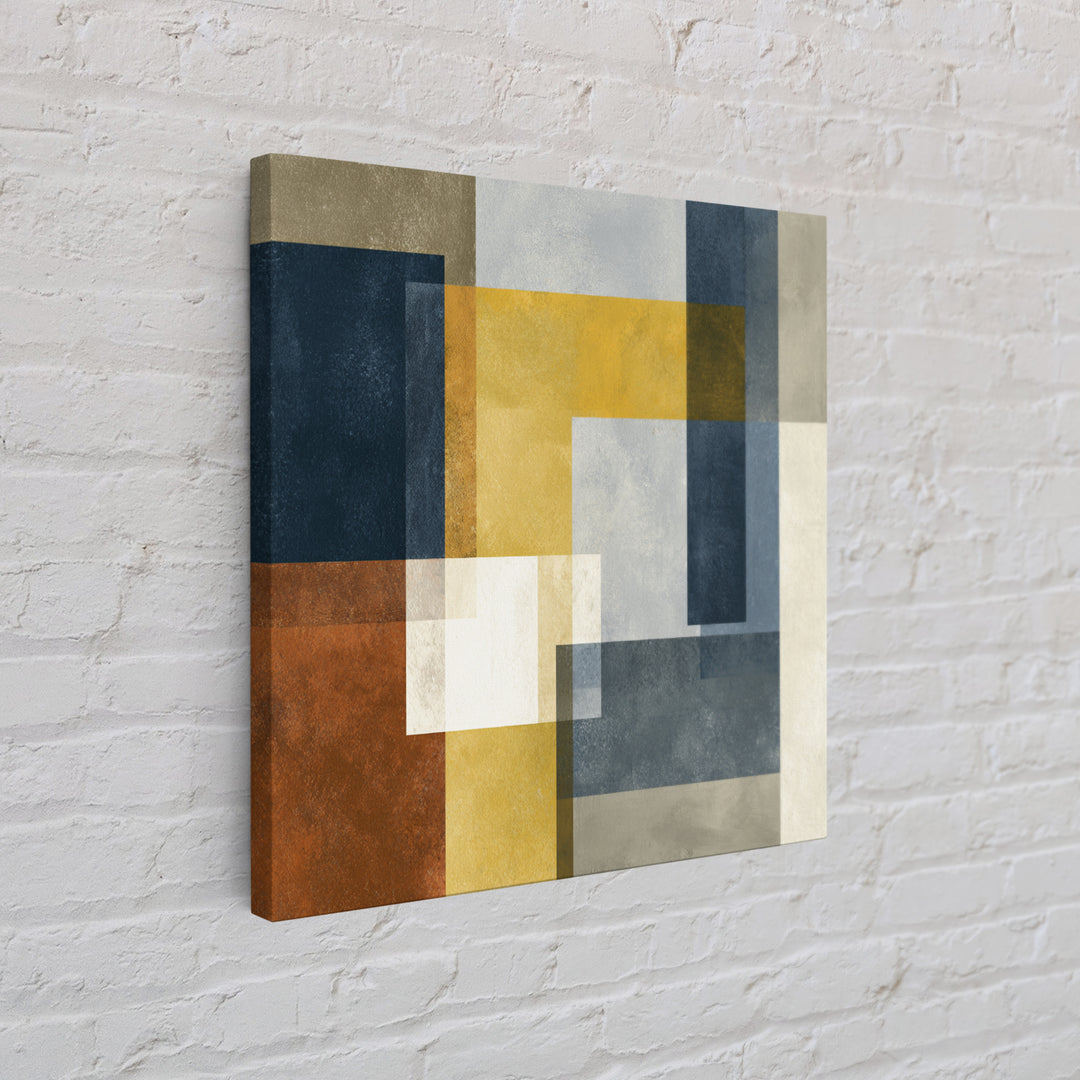 Modern Geometric Composition for Living Spaces Canvas Print, Wall Art, Home Decor, Living Room Decor, Abstract Art, WAL-1x1-4