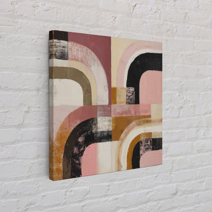 Statement Abstract with Bold Layered Brushwork Canvas Print, Wall Art, Room Decor, Living Room Decor, Abstract Art, WAL-1x1-49