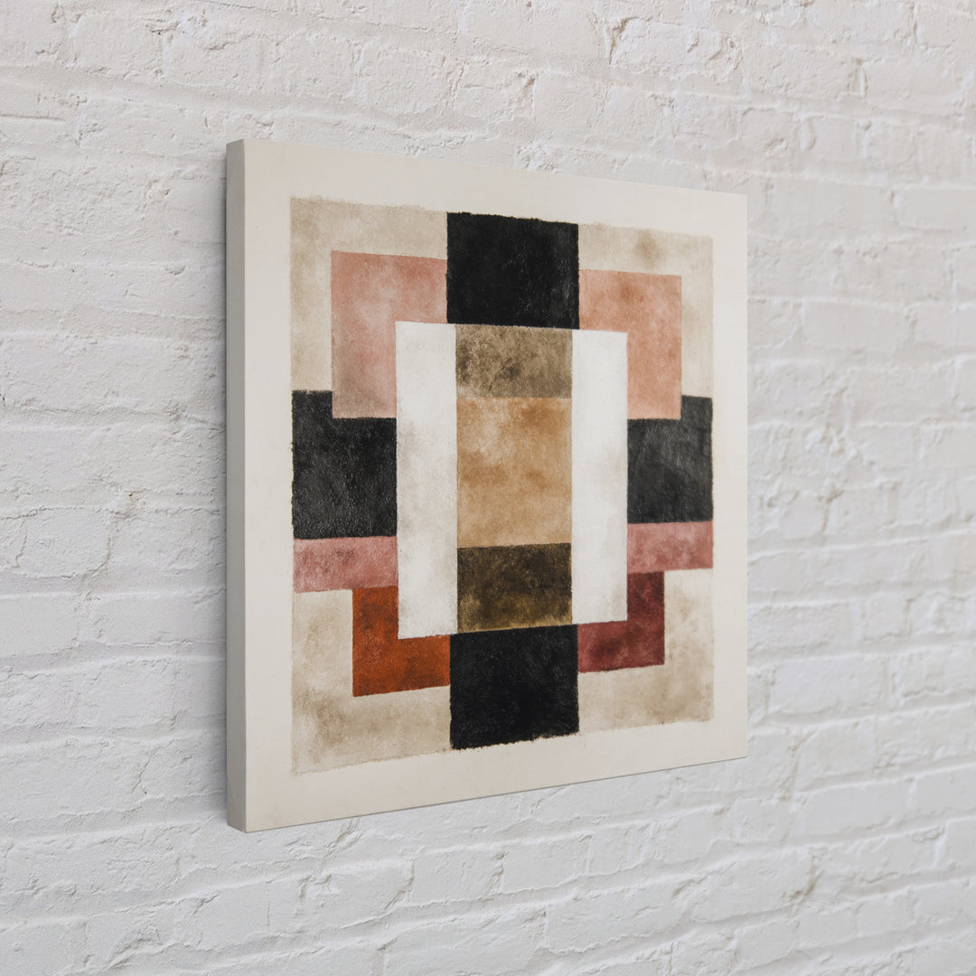 Modern Geometric Composition for Living Spaces Framed Canvas Print, Wall Art, Wall Hanging, Living Room Decor, Abstract Art, WAL-1x1-52