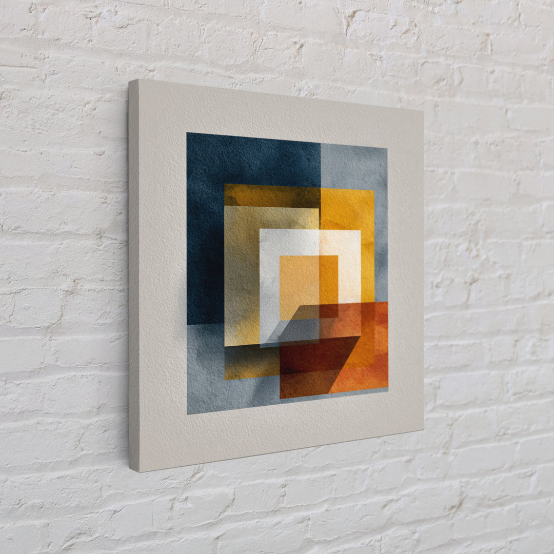 Modern Geometric Composition for Living Spaces Canvas Print, Wall Art, Textured Wall Art, Living Room Decor, Abstract Art, WAL-1x1-76