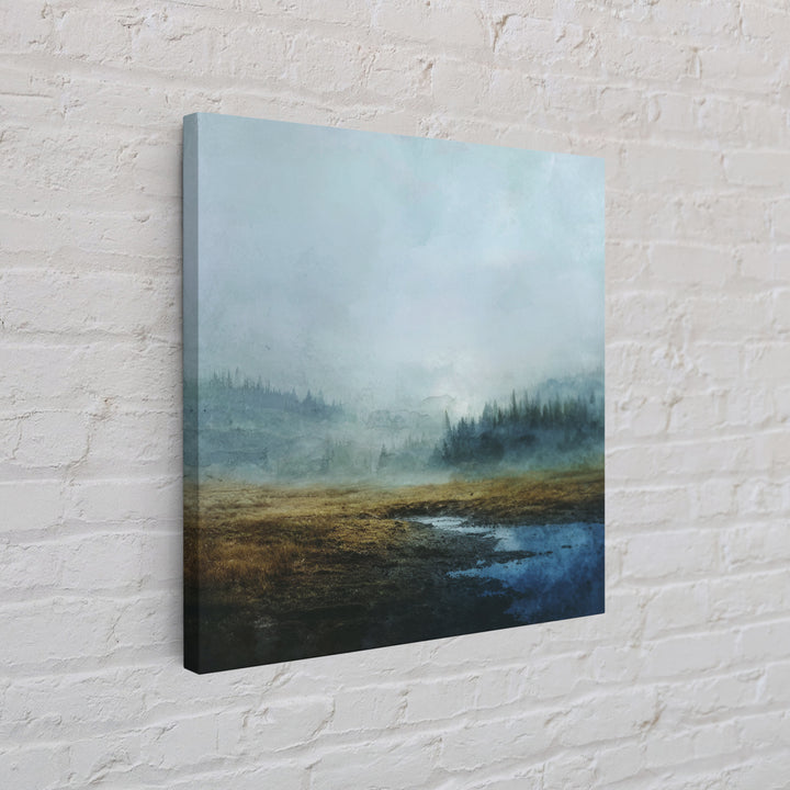 Moody Forest Landscape Canvas Print, Wall Art, Boho Decor, Living Room Decor, Fine Art, Painting, Art Print, WAL-1x1-82