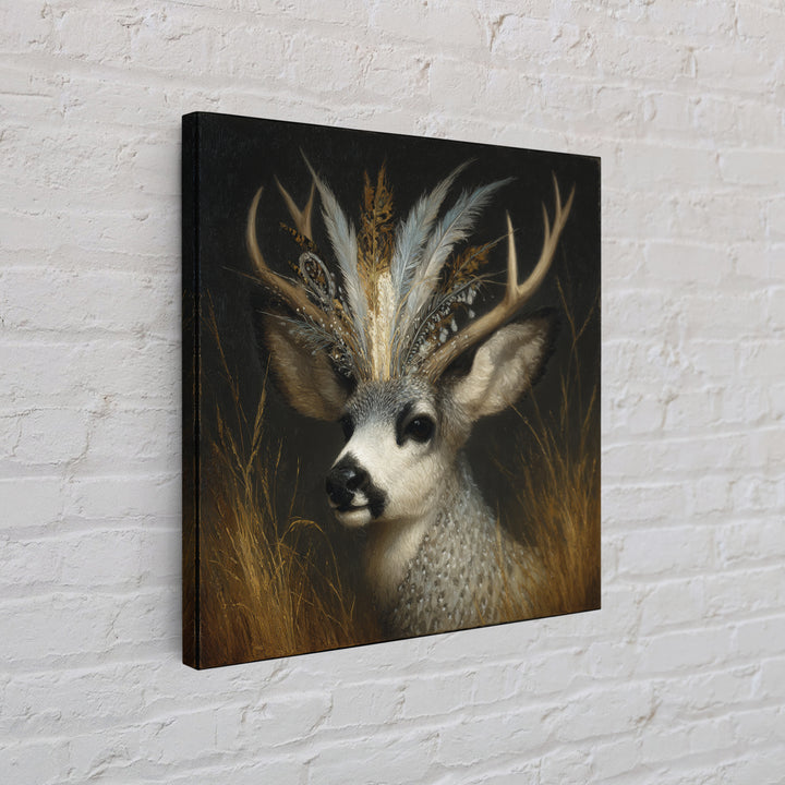Whimsical Animal Portrait Canvas Print, Wall Art, Fine Art Print, Living Room Decor, Oil Painting, Wall Decor, WAL-1x1-95