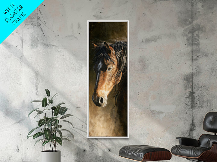 Wild Horse Portrait Canvas Print, Wall Art, Abstract Wall Art, Living Room Decor, Fine Art, Contemporary Art, WAL-1x3-1