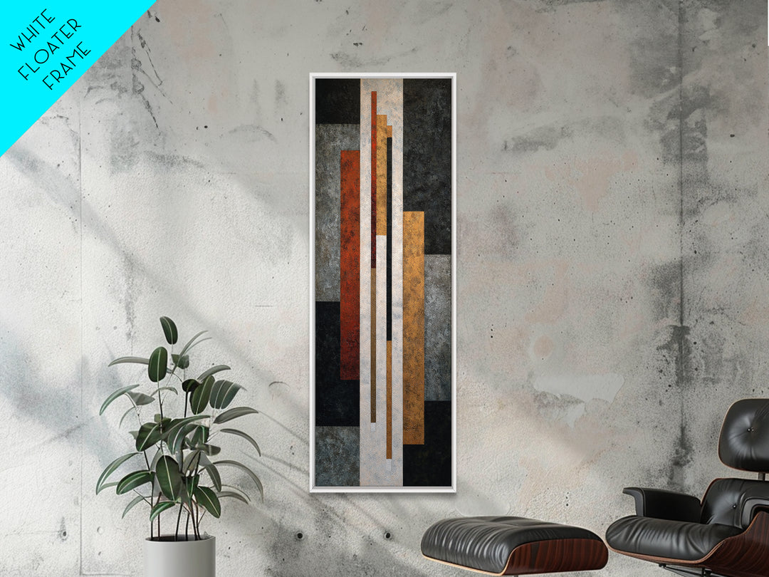 Modern Geometric Composition for Living Spaces Canvas Print, Wall Art, Home Decor, Living Room Decor, Abstract Art, WAL-1x3-16