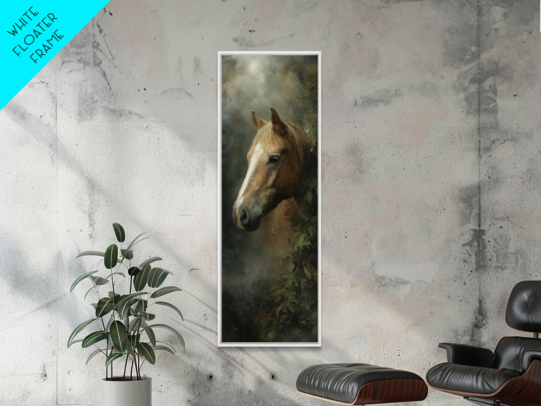 Wild Horse Portrait Canvas Print, Wall Art, Canvas, Living Room Decor, Oil Painting, Canvas Wall Art, Abstract Art, WAL-1x3-25