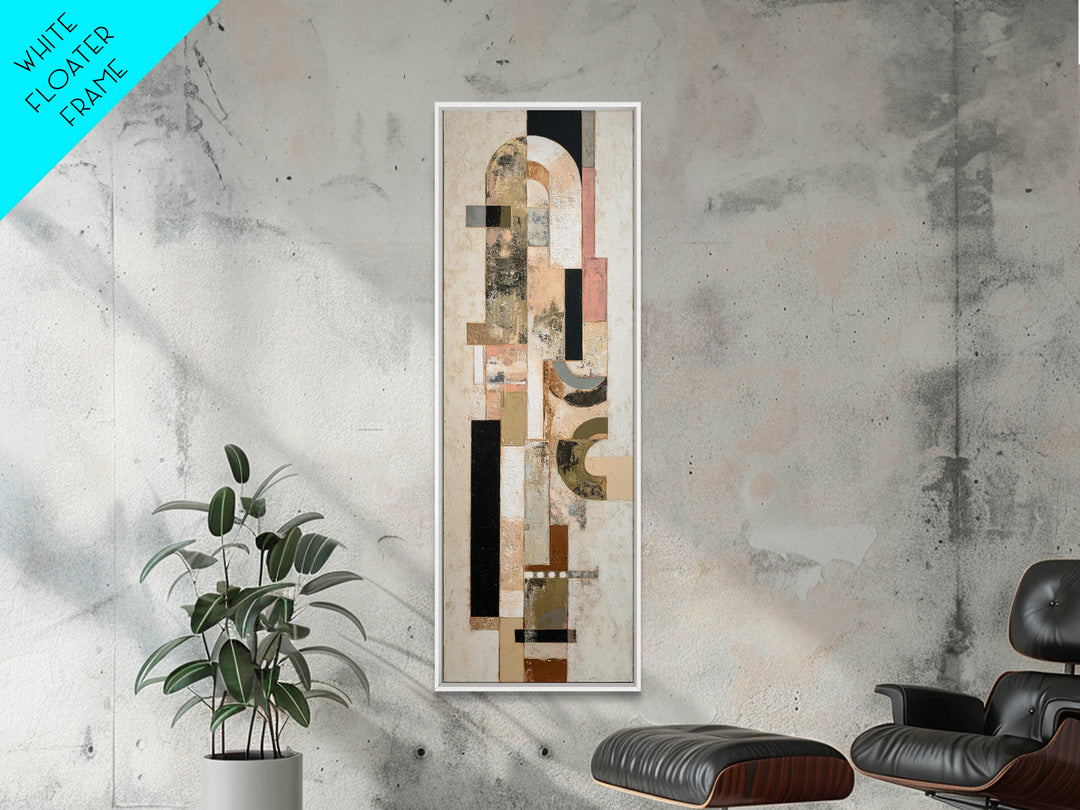 Statement Abstract with Bold Layered Brushwork Canvas Print, Wall Art, Minimalist Decor, Living Room Decor, Fine Art, WAL-1x3-37