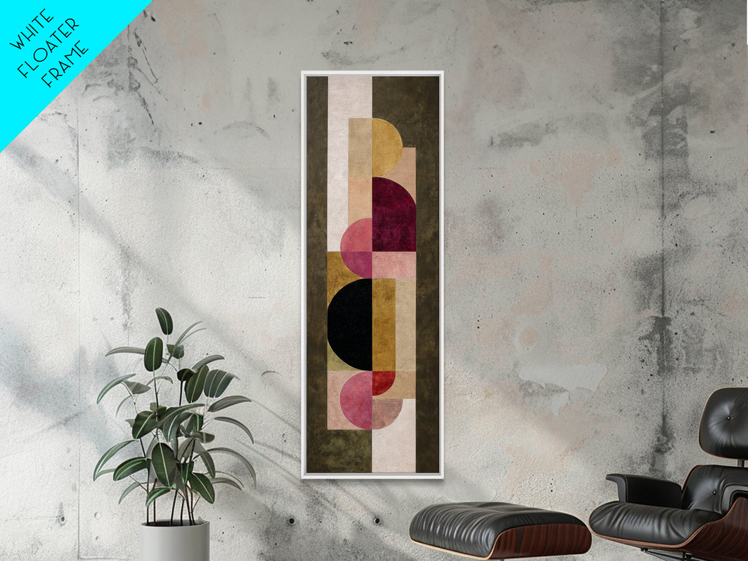 Modern Geometric Composition for Living Spaces Canvas Print, Wall Art, Metal Wall Art, Living Room Decor, Fine Art, WAL-1x3-40