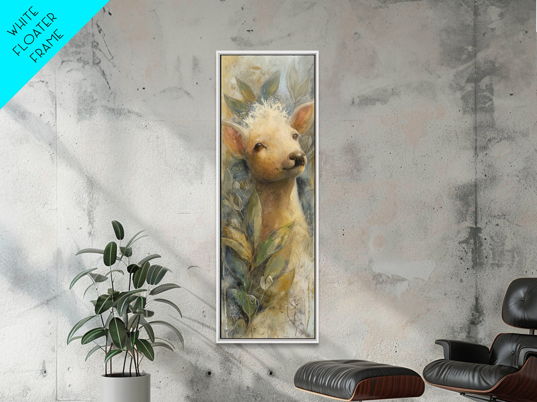 Whimsical Animal Portrait Canvas Print, Wall Art, Canvas Wall Art, Living Room Decor, Fine Art, Statement Artwork, WAL-1x3-59