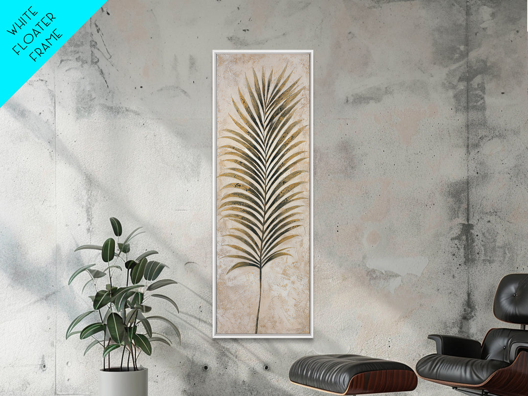 Tropical Palm Leaf Painting Framed Canvas Print, Wall Art, Framed Wall Art, Living Room Decor, Fine Art, Fine Art Print, WAL-1x3-76