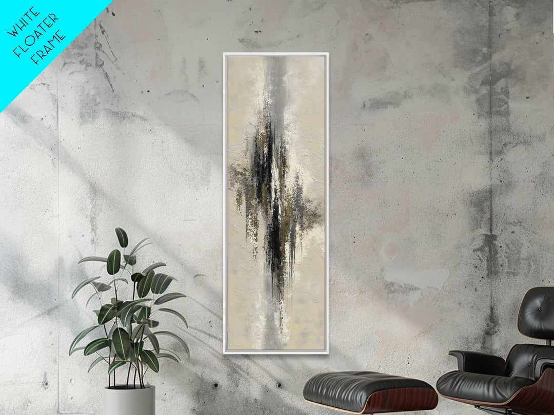 Black and White Architectural Study Framed Canvas Print, Wall Art, Digital Print, Living Room Decor, Fine Art, WAL-1x3-92