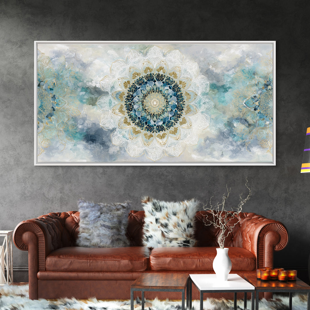 Sacred Geometry Mandala Canvas Print, Wall Art, Art Print, Living Room Decor, Fine Art, Wall Hanging, Home Decor Gift, WAL-2x1-17