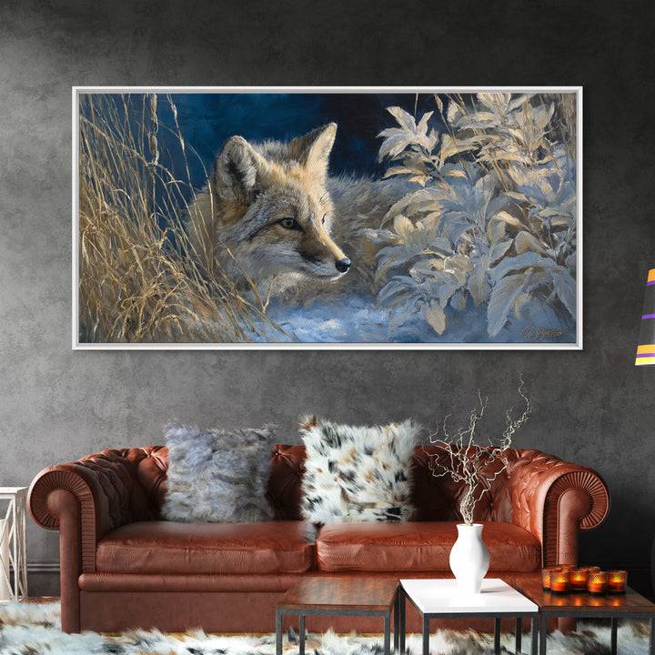 Whimsical Animal Portrait Framed Canvas Print, Wall Art, Gallery Decor, Living Room Decor, Fine Art, Home Decor, WAL-2x1-67