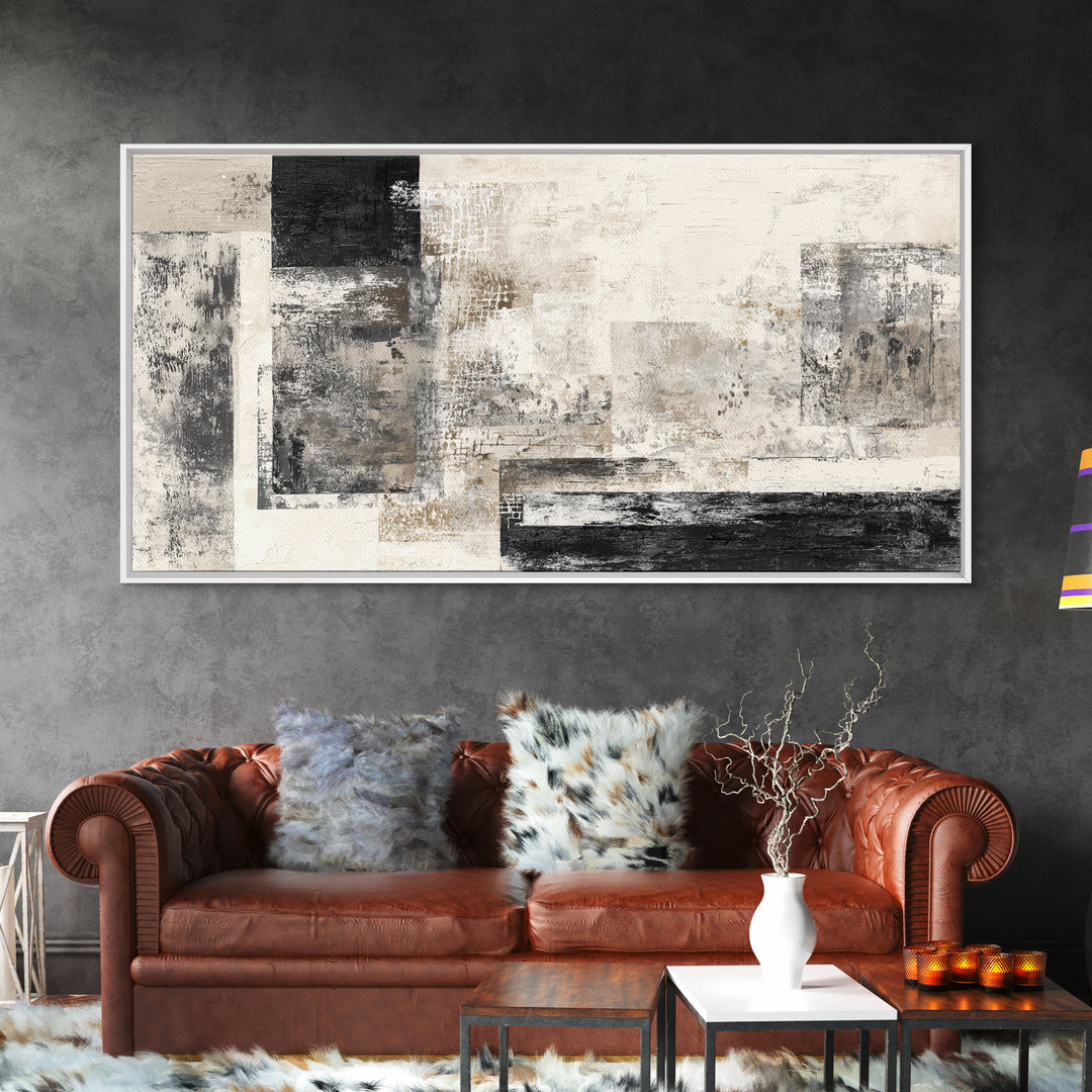 Black and White Architectural Study Canvas Print, Wall Art, Large Wall Art, Living Room Decor, Fine Art, Abstract Wall Art, WAL-2x1-76