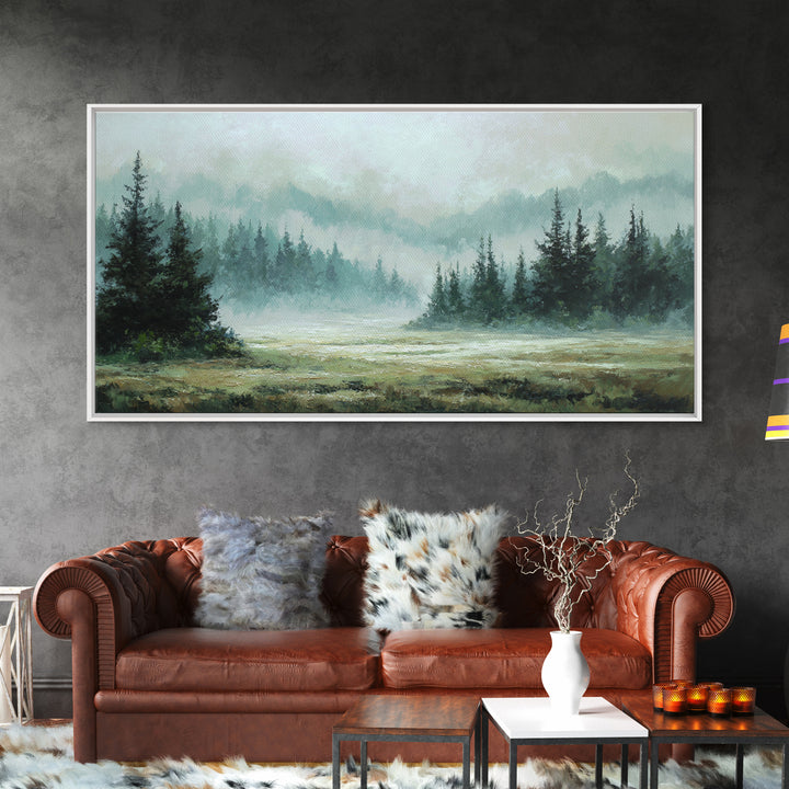 Moody Forest Landscape Canvas Print, Wall Art, Wall Decor, Living Room Decor, Fine Art, Large Wall Art, Art Deco, WAL-2x1-78
