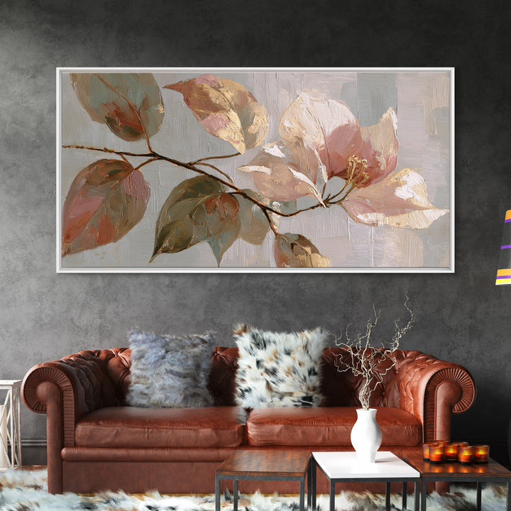 Large Botanical Print Canvas Print, Wall Art, Printable Wall Art, Living Room Decor, Oil Painting, Original Art, WAL-2x1-94