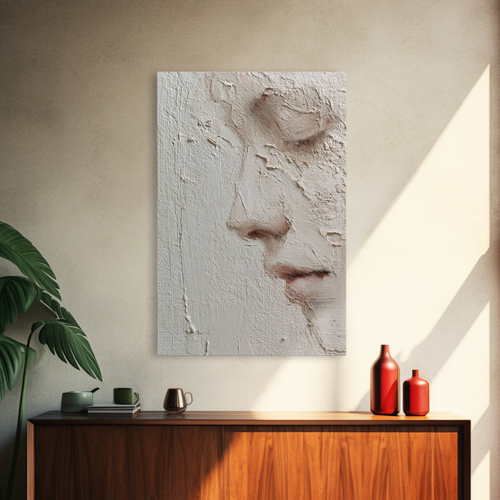 Minimal Line Portrait Framed Canvas Print, Wall Art, Art Print, Living Room Decor, Fine Art, Wall Hanging, Home Decor Gift, WAL-2x3-38