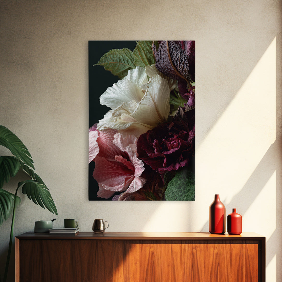 Large Botanical Print Canvas Print, Wall Art, Wall Art Prints, Living Room Decor, Fine Art, Abstract Art, Textured Wall Art, WAL-2x3-58