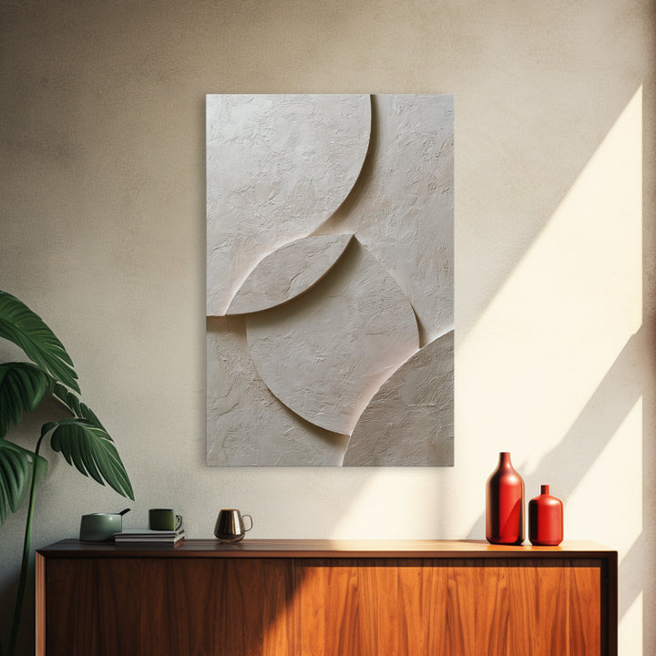 Luxury Neutral Plaster Texture Abstract Canvas Print, Wall Art, Art Deco, Living Room Decor, Fine Art, Abstract Wall Art, WAL-2x3-71