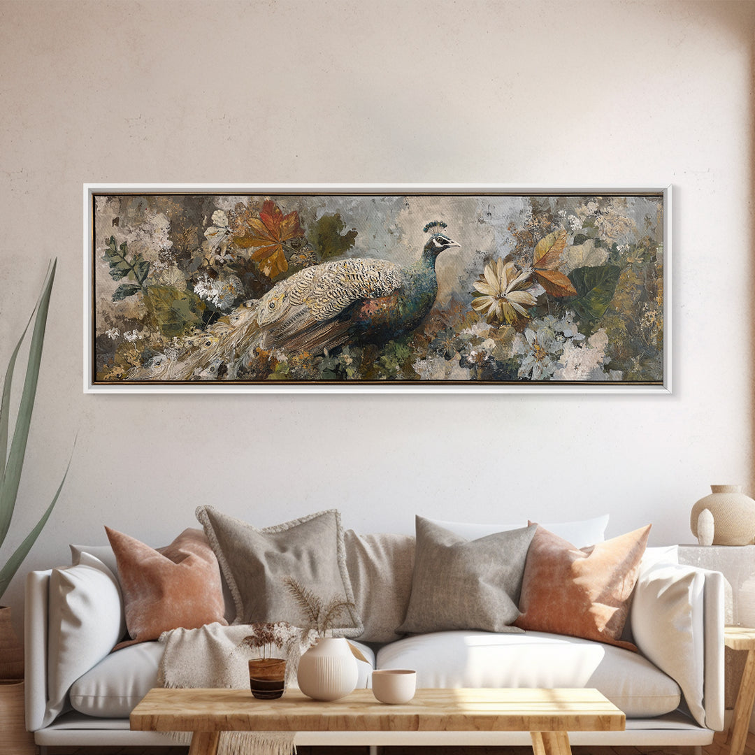 Whimsical Animal Portrait Framed Canvas Print, Wall Art, Gallery Decor, Living Room Decor, Fine Art, Home Decor, WAL-3x1-15