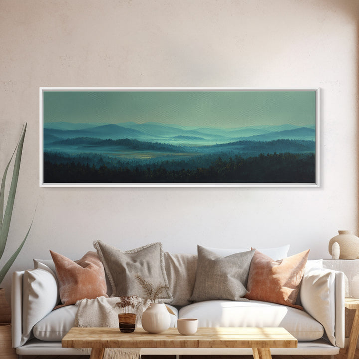 Moody Forest Landscape Framed Canvas Print, Wall Art, Canvas, Living Room Decor, Fine Art, Canvas Wall Art, Abstract Art, WAL-3x1-2
