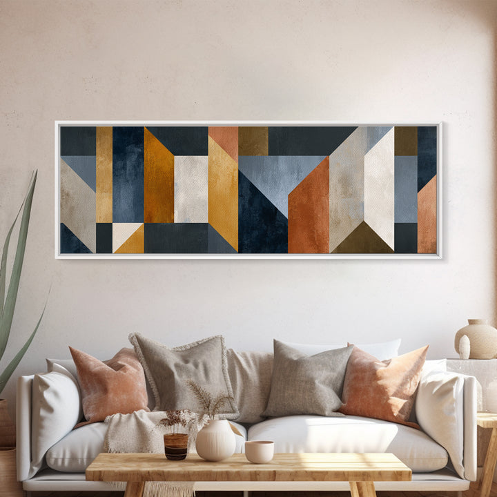 Modern Geometric Composition for Living Spaces Canvas Print, Wall Art, Prints Wall Art, Living Room Decor, Fine Art, WAL-3x1-20